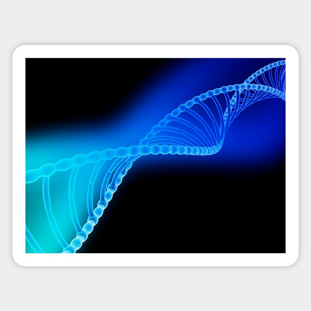 DNA helix (G110/0737) Sticker by SciencePhoto